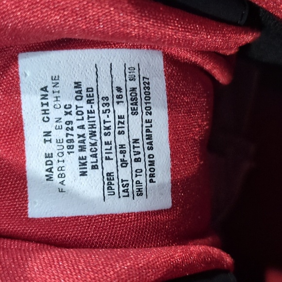 Nike Air Max A Lot Player Edition Jermaine O\'Neal NIB Promo Sample Black/Red main image 5
